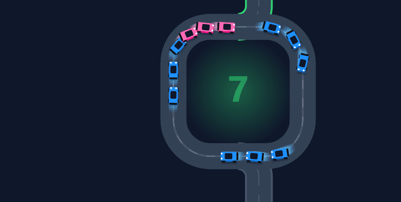 Car Circle arcade driving scene