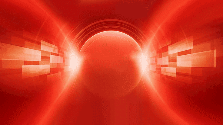 Neon speed tunnel from an action game