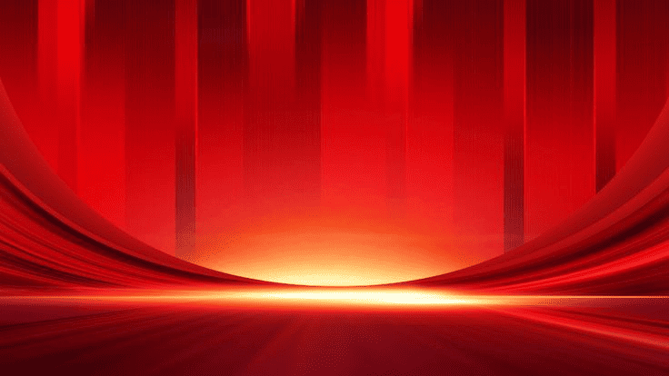 Dramatic red stage lighting in a game scene
