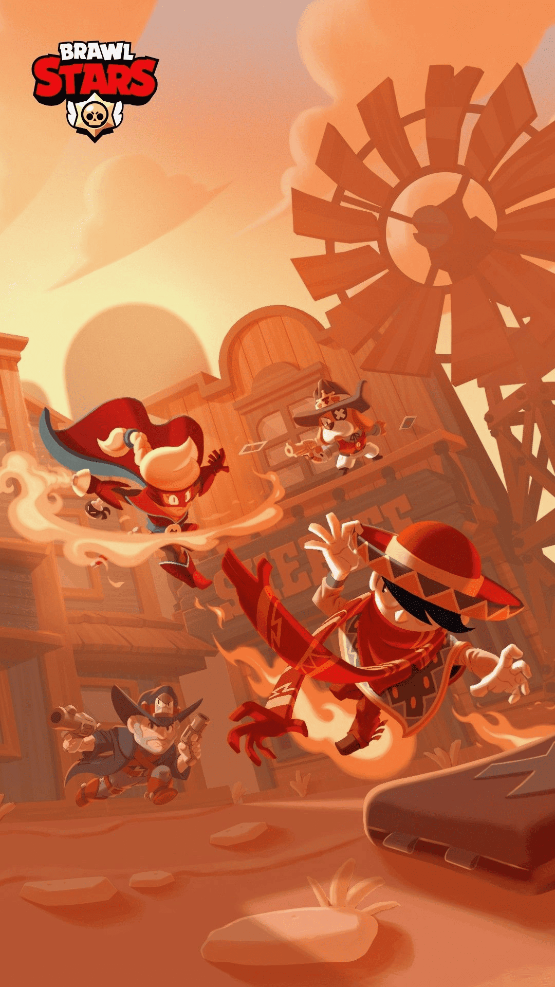 Desert chase scene from a racing game