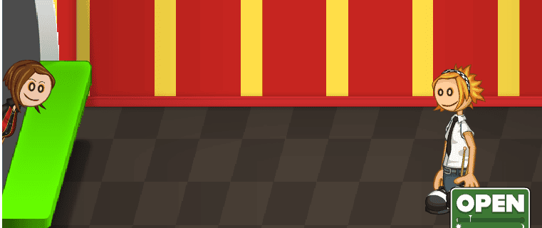 Papa's Wingeria restaurant in-game scene